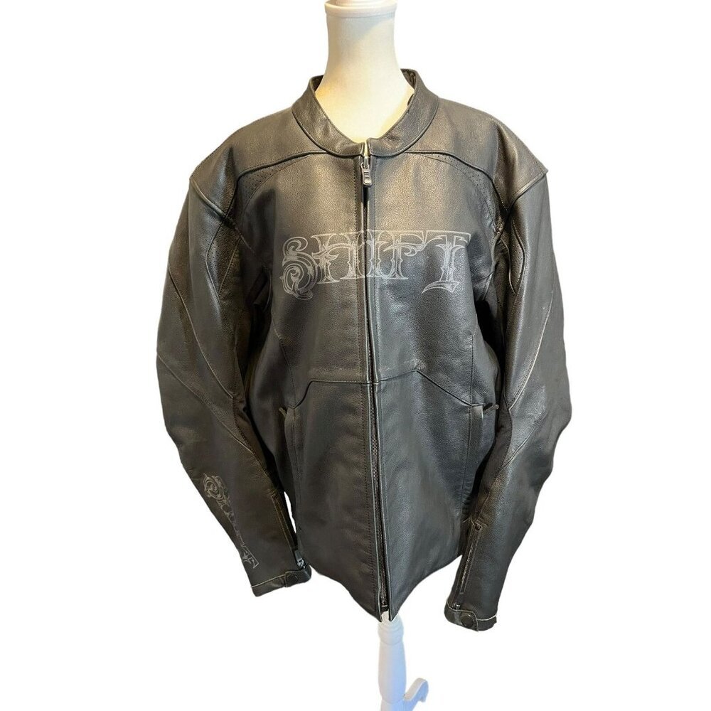 Shift Racing Leather Cruiser Motorcycle Riding Jacket Women's Size 2XL Black
